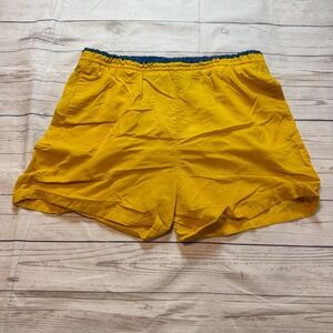 Vintage 90s Gap Yellow Nylon Swim Trunks‎ Board Shorts Suit Men's Size Large